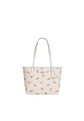 ( PREORDER ) Coach Small City Tote Bag In Silver Chalk Multi CV269