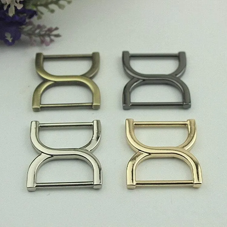 10pcs Strap Slider Bag Hardware Rectangle Double Loop Metal Buckle Adjuster Gold Silver Gunmetal Bronze Purse Handbag Making Wholesale 36mm