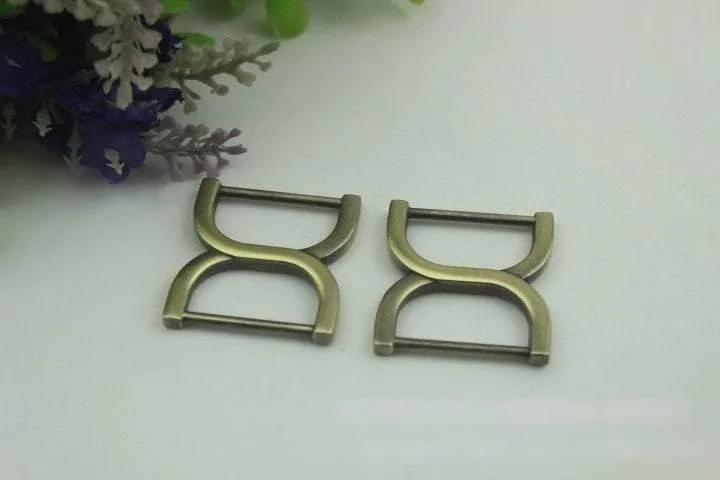 10pcs Strap Slider Bag Hardware Rectangle Double Loop Metal Buckle Adjuster Gold Silver Gunmetal Bronze Purse Handbag Making Wholesale 36mm