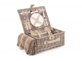 2 PERSON LAVENDER TARTAN HAMPER