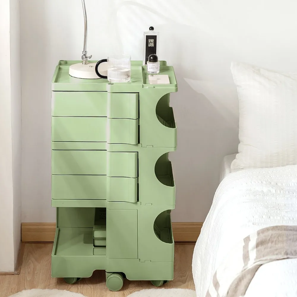 5 Tier Bedside Table Organizer Green