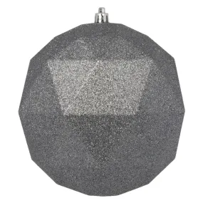 6" Limestone Glitter Geometric Balls Ornaments 4 Per Bag