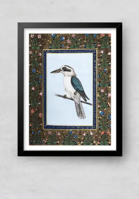 A Laughing Kookaburra in Miniature Painting by Mohan Prajapati