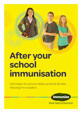 After Your School Immunisation - HE1313