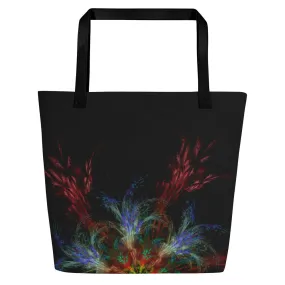 All-Over Print Large Tote Bag Burning Rose