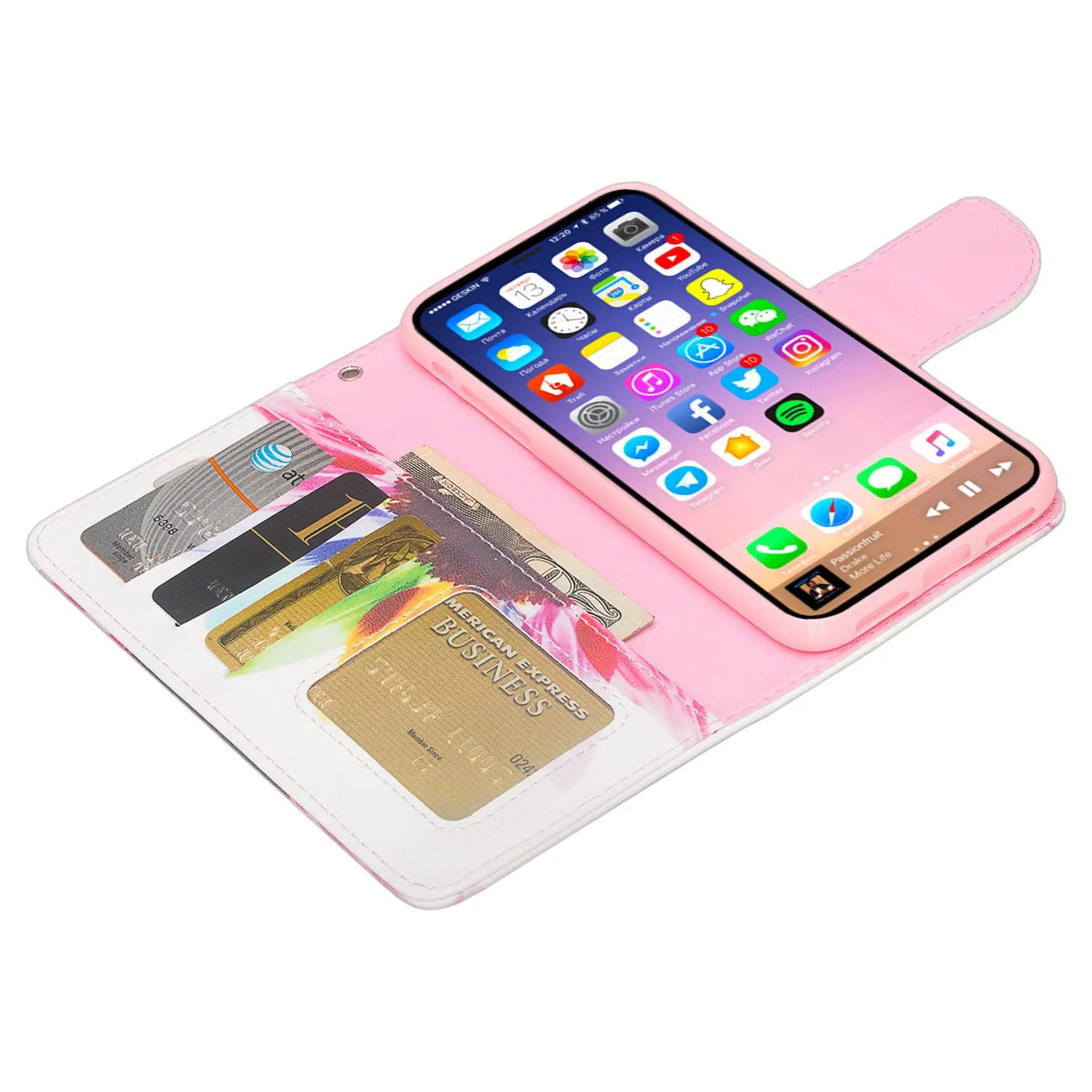 Apple iPhone ??? | iPhone Ten Case, iPhone ??? | iPhone Ten Wallet Case, Slim Flip Folio [Kickstand] Pu Leather Wallet Case with ID & Card Slots & Pocket   Wrist Strap - Vivid Sunflower