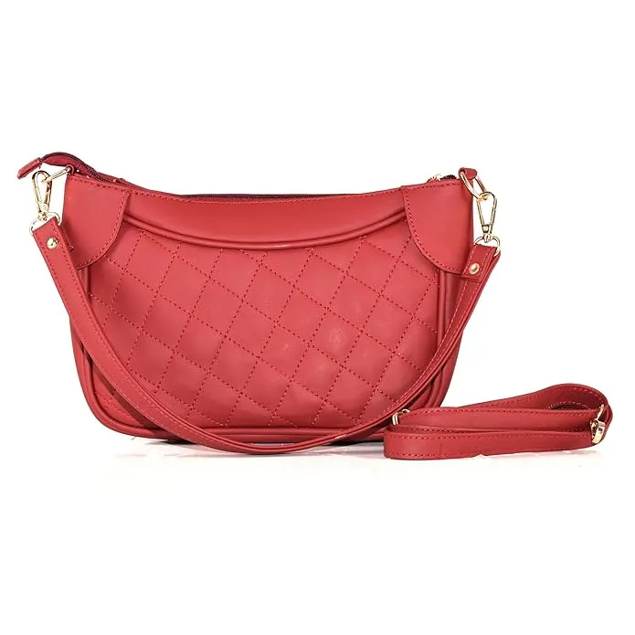 ARDAN Luxury Genuine Leather Quilted Handbag / Sling Bag for Girls / Women /Ladies (SKU AL32D)