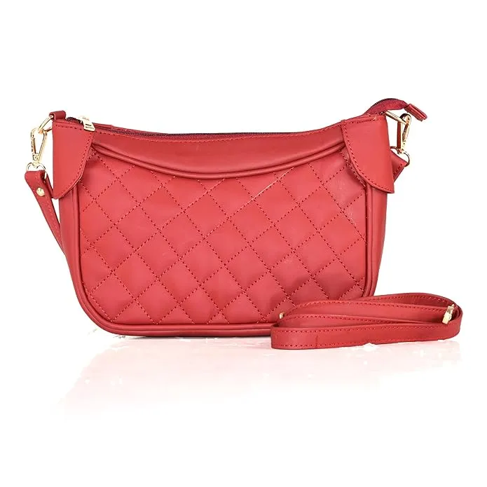 ARDAN Luxury Genuine Leather Quilted Handbag / Sling Bag for Girls / Women /Ladies (SKU AL32D)