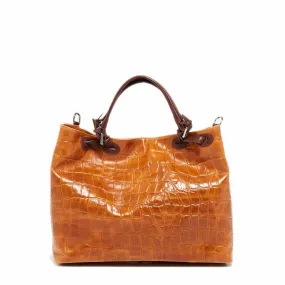 Ábaco Cowhide Leather Shoulder Bag Brown