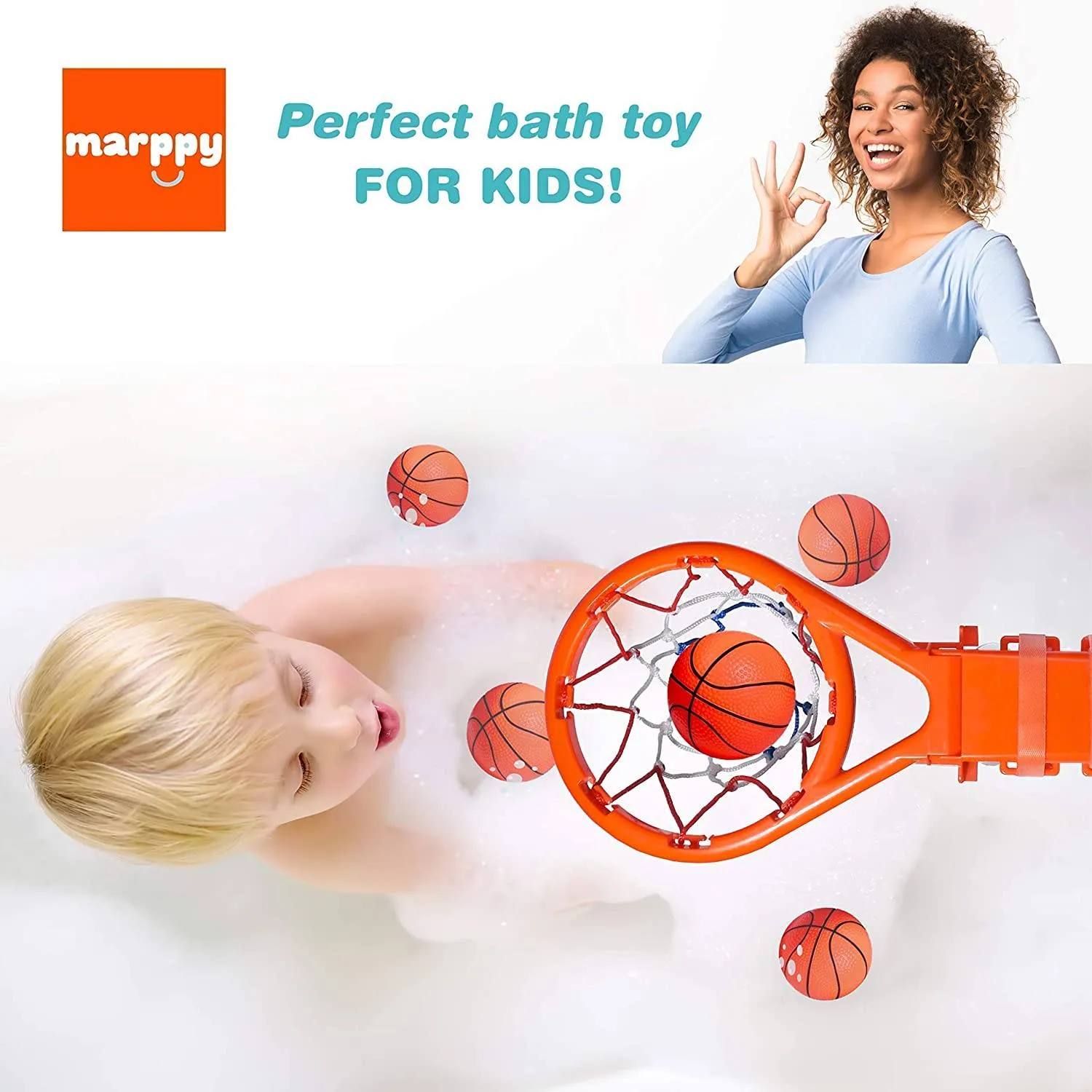 Bath Toy Basketball Hoop for Kids