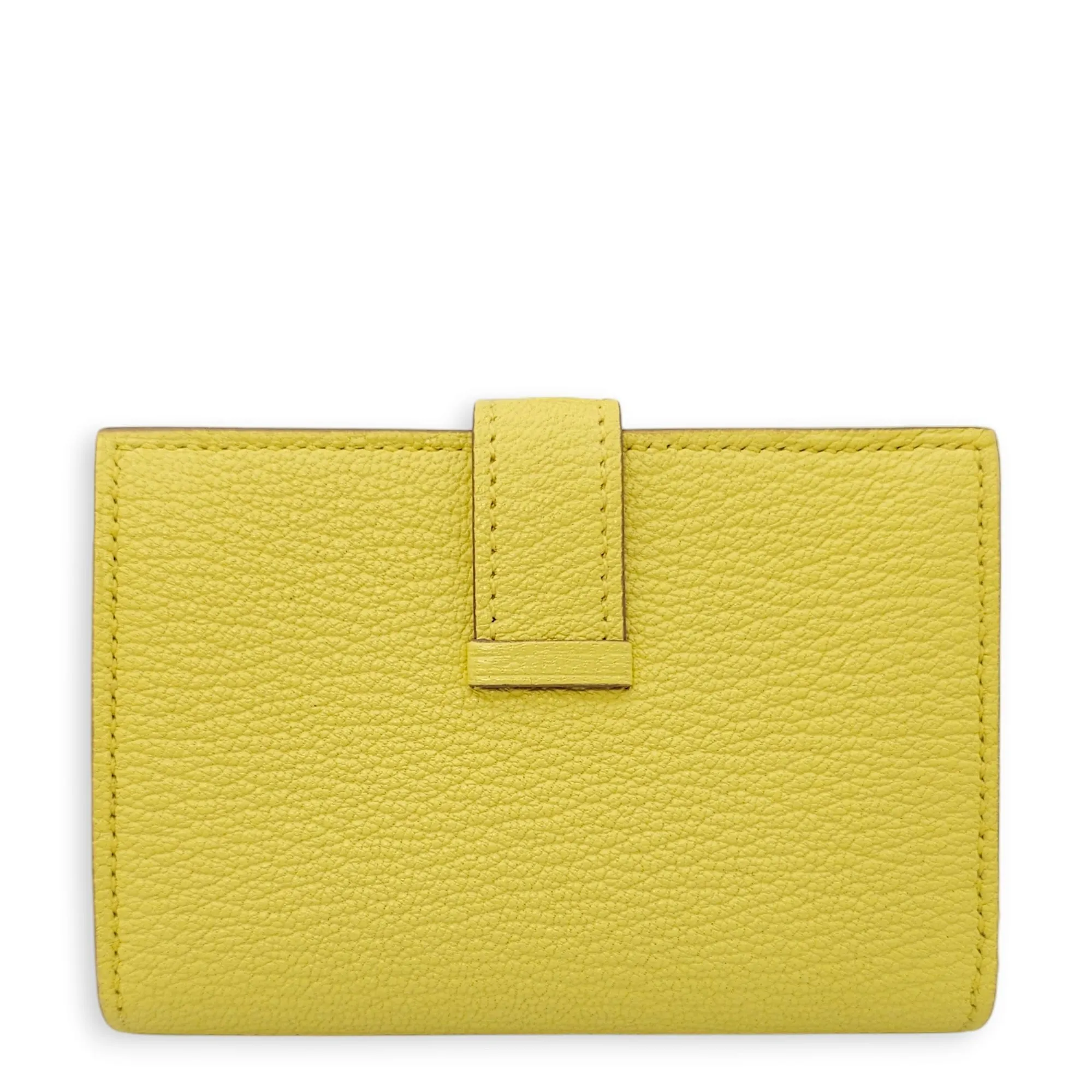 Bearn Mini Limoncello Wallet in Chevre Mysore, Palladium hardware