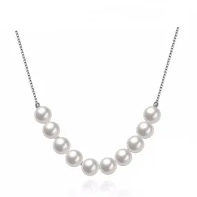 Beautiful Necklace for Women Pearl and Silver Necklace