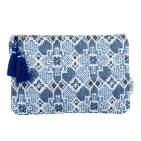 Blue Tile Pattern Pouch