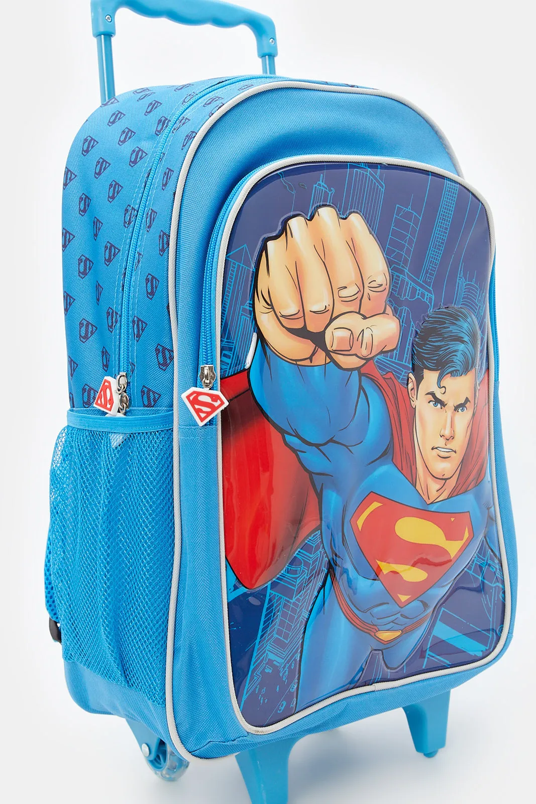 Boys Blue Superman Print Trolley Set (5 Piece)