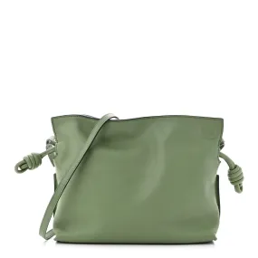 Calfskin Mini Flamenco Knot Bag Avocado