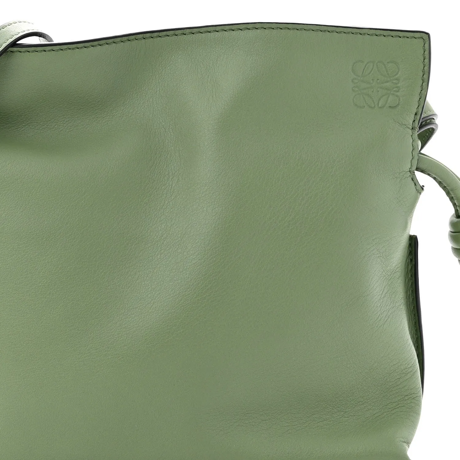 Calfskin Mini Flamenco Knot Bag Avocado