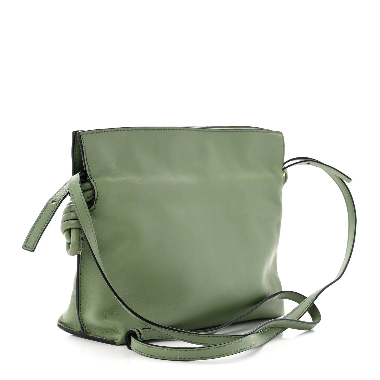 Calfskin Mini Flamenco Knot Bag Avocado