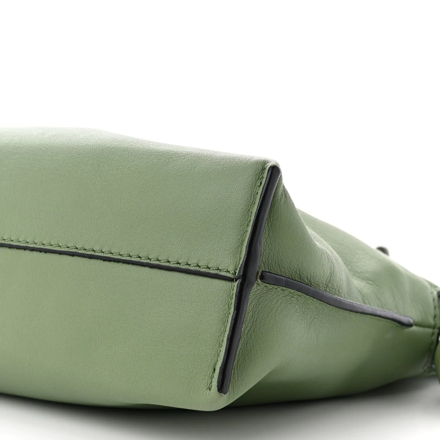 Calfskin Mini Flamenco Knot Bag Avocado