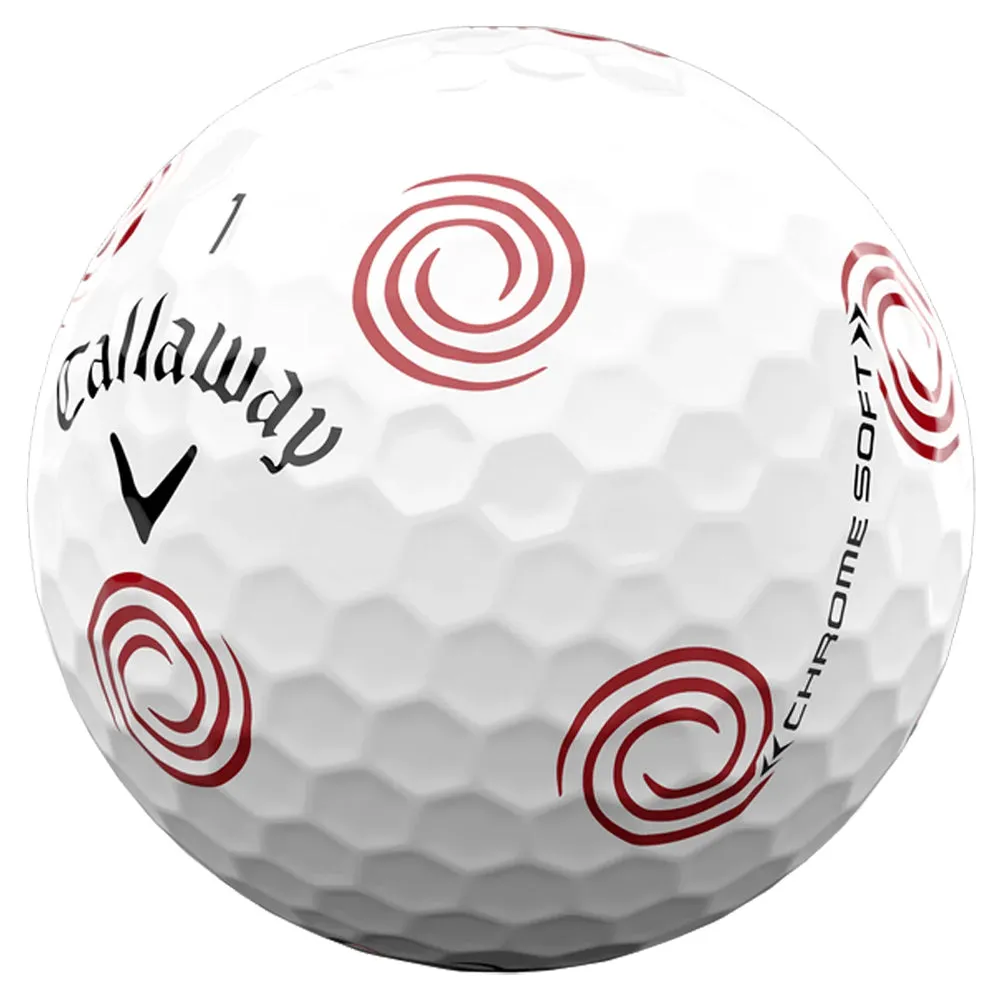 Callaway Chrome Soft Truvis Odyssey Golf Balls - White - 12 Pack