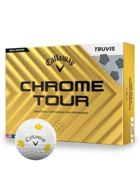 Callaway Chrome Tour Truvis Golf Balls - Daffodil