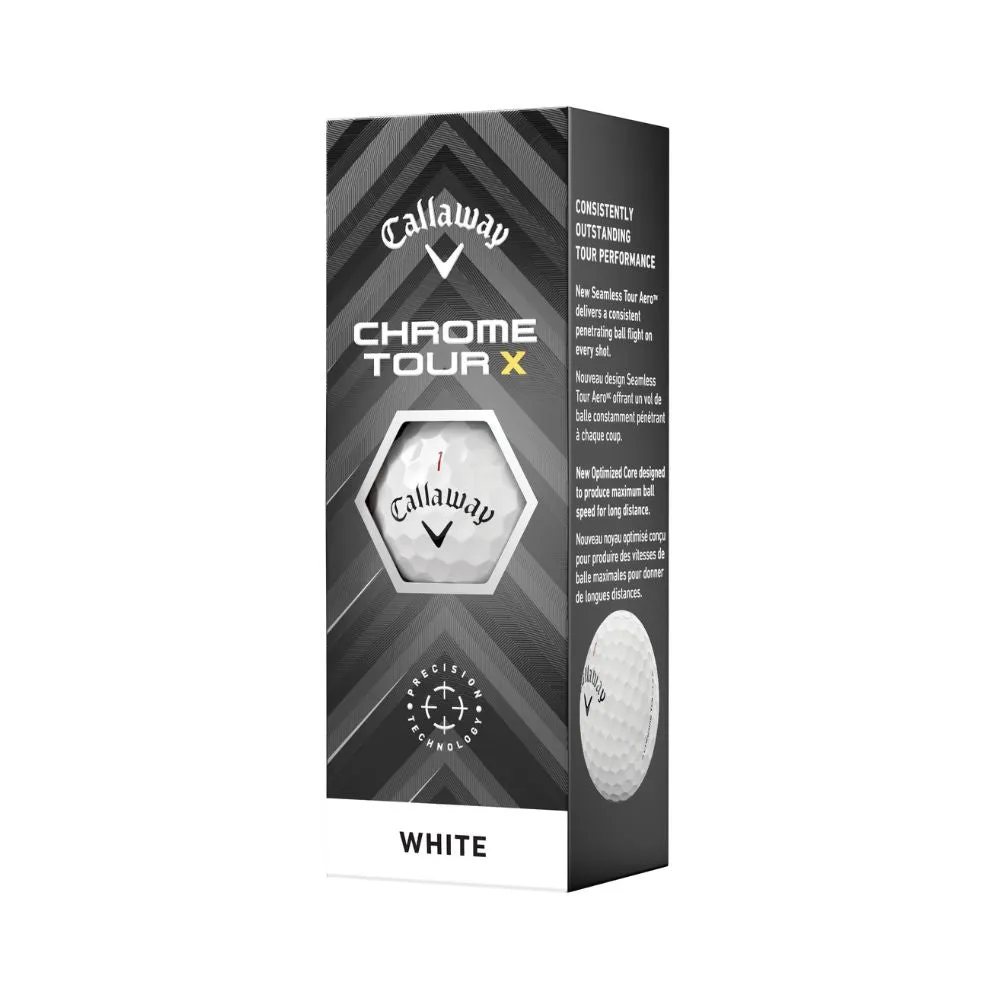 Callaway Golf Chrome Tour X Golf Balls 2024 - White