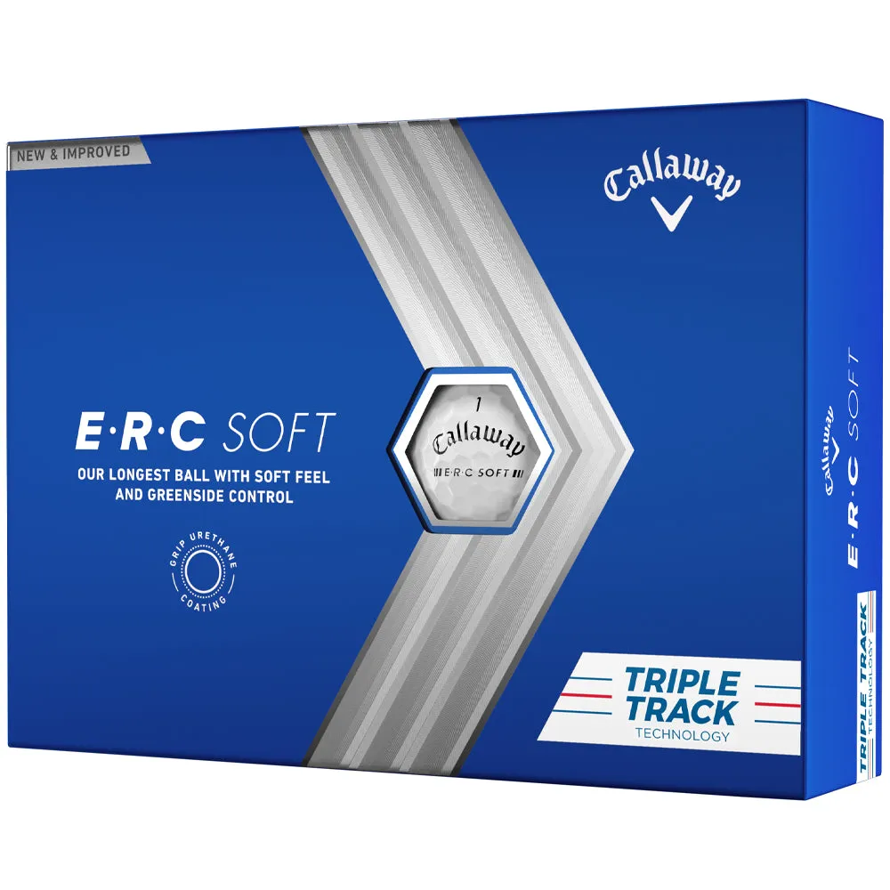 Callaway Ladies ERC Soft Reva Triple Track Golf Balls - White - 12 Pack