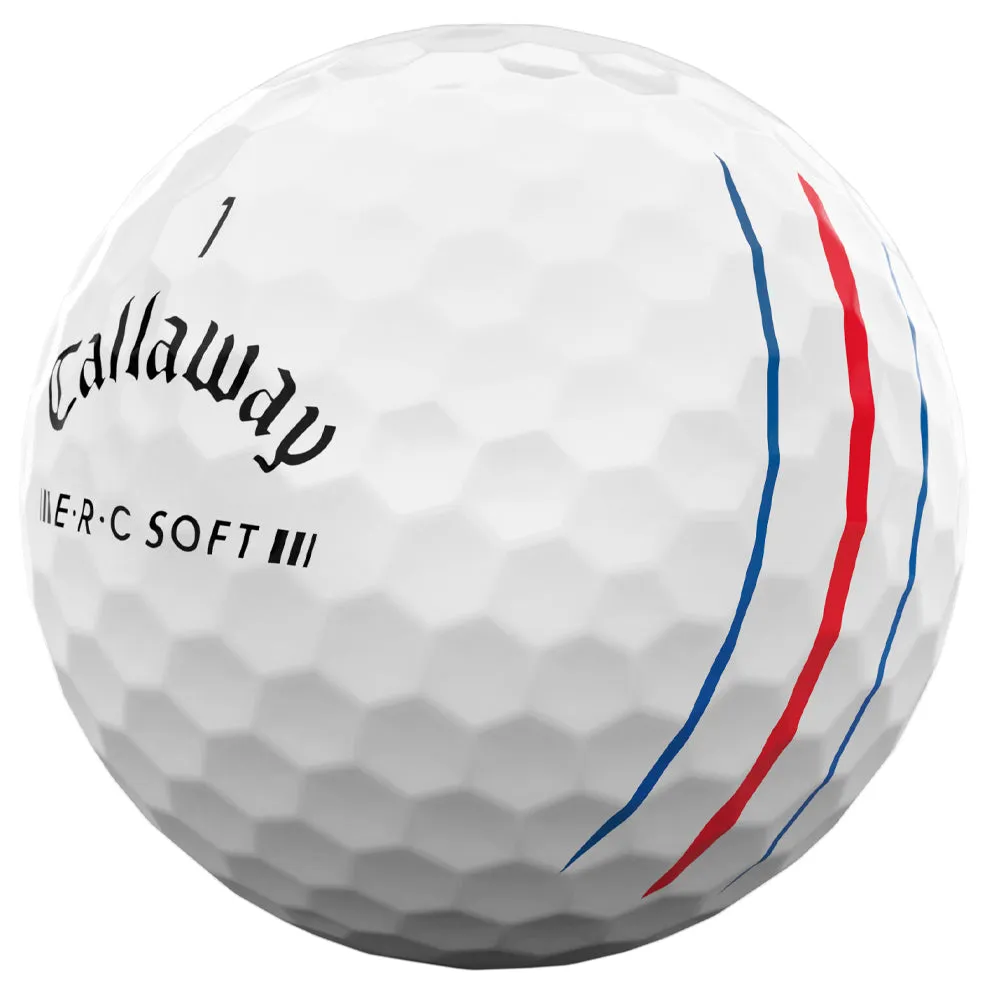 Callaway Ladies ERC Soft Reva Triple Track Golf Balls - White - 12 Pack