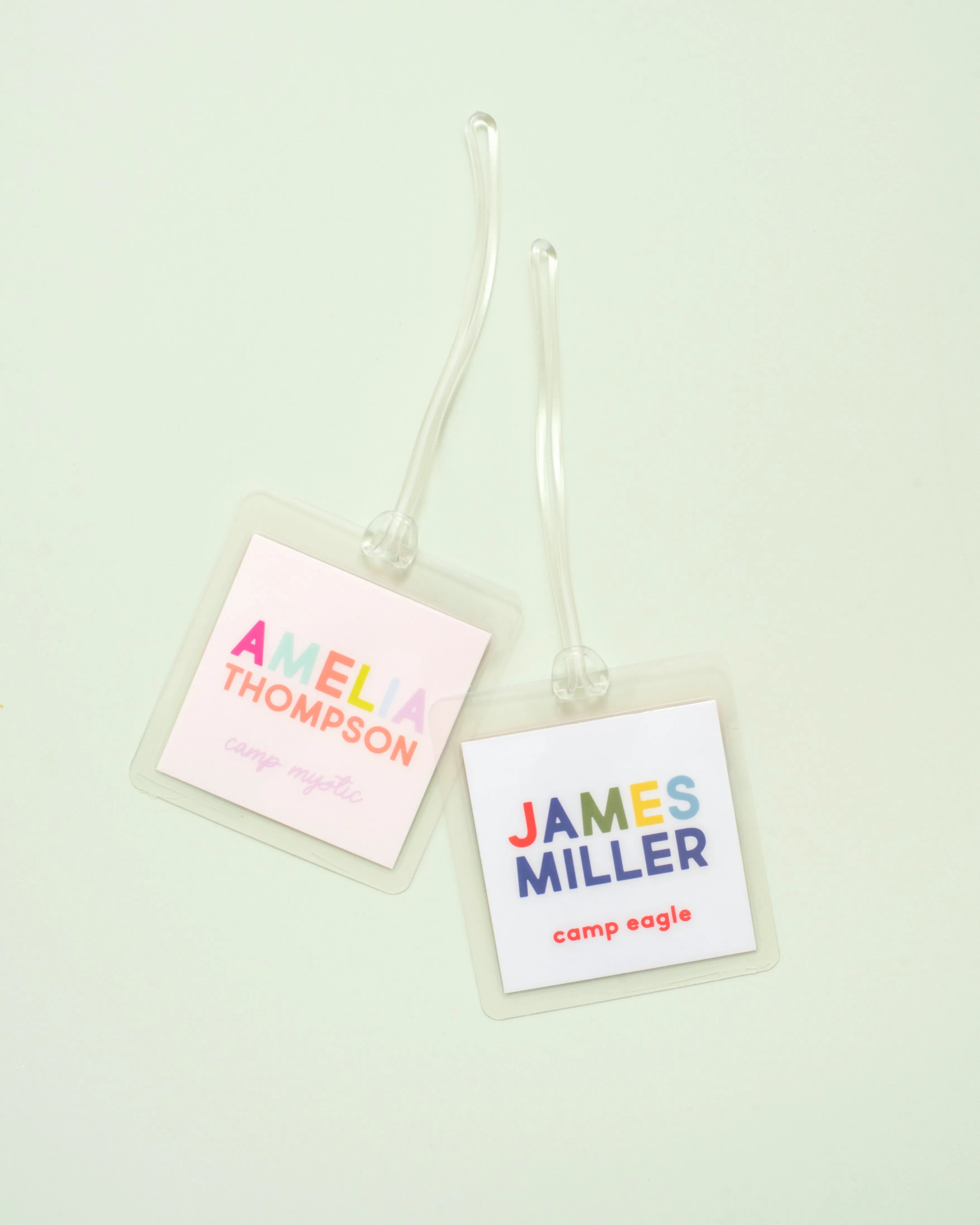 Camp Bag Tag - Pink