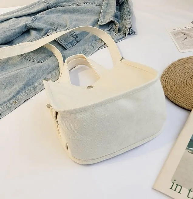 Canvas Square Tote Bag | Handbag | Crossbody Bag | Lunch Boxes Bag