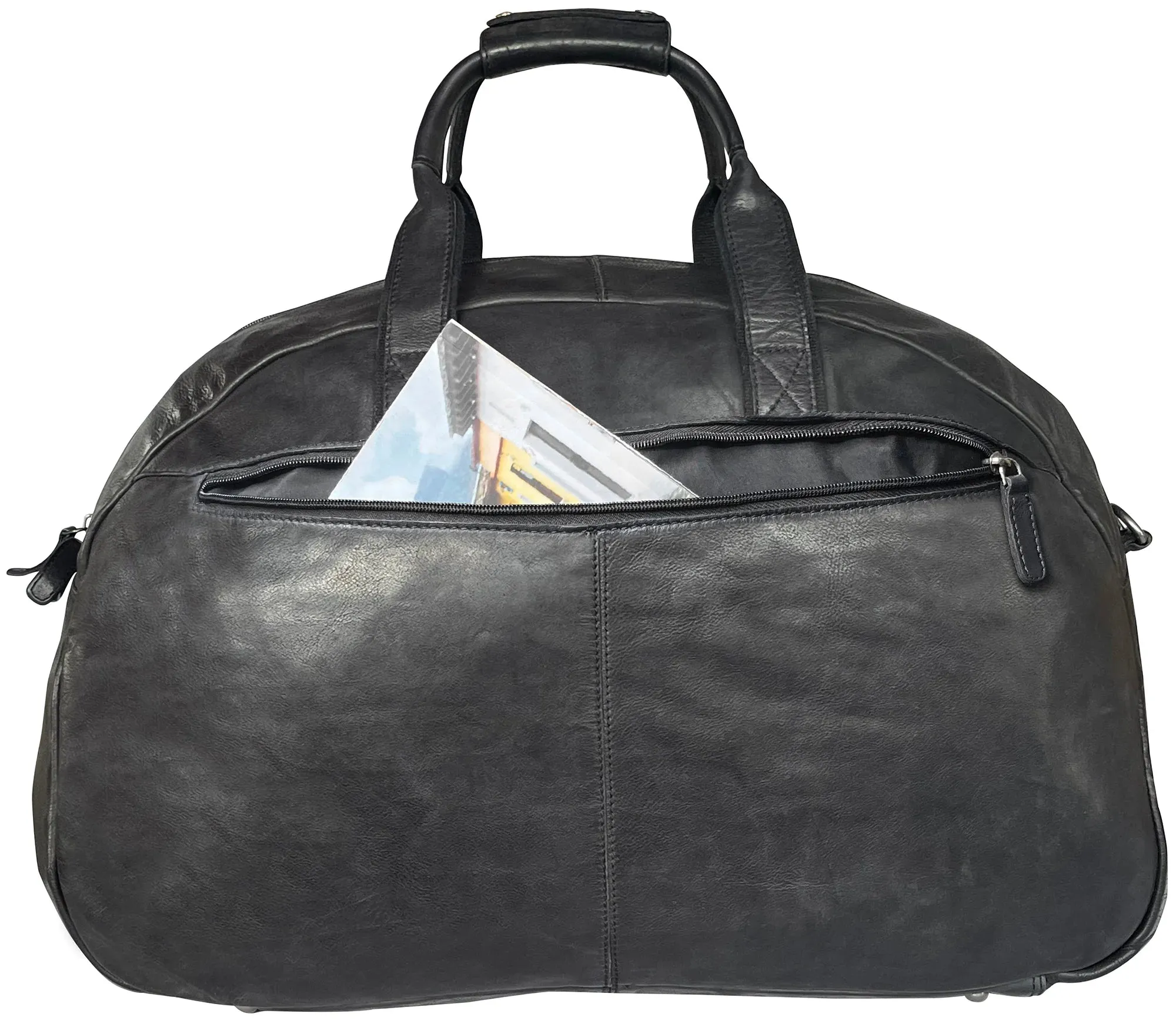 Casanova Leather Duffel Bag (Black)