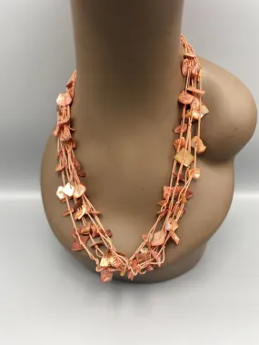 Cayenne Medium Squares 3-Tier Necklace