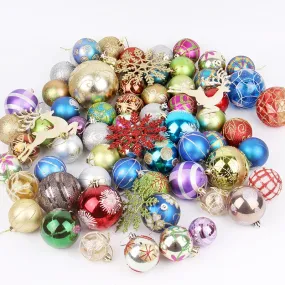 Christmas decorations 60-70 barreled plastic bright matte Christmas Ball Christmas Tree Pendant bag christmas ornaments