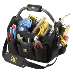 CLC L234 TECH GEAR LED Lighted Handle 15” Open Top Tool Carrier