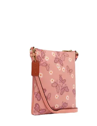 Coach Mini Rowan File Bag With Lovely Butterfly Print