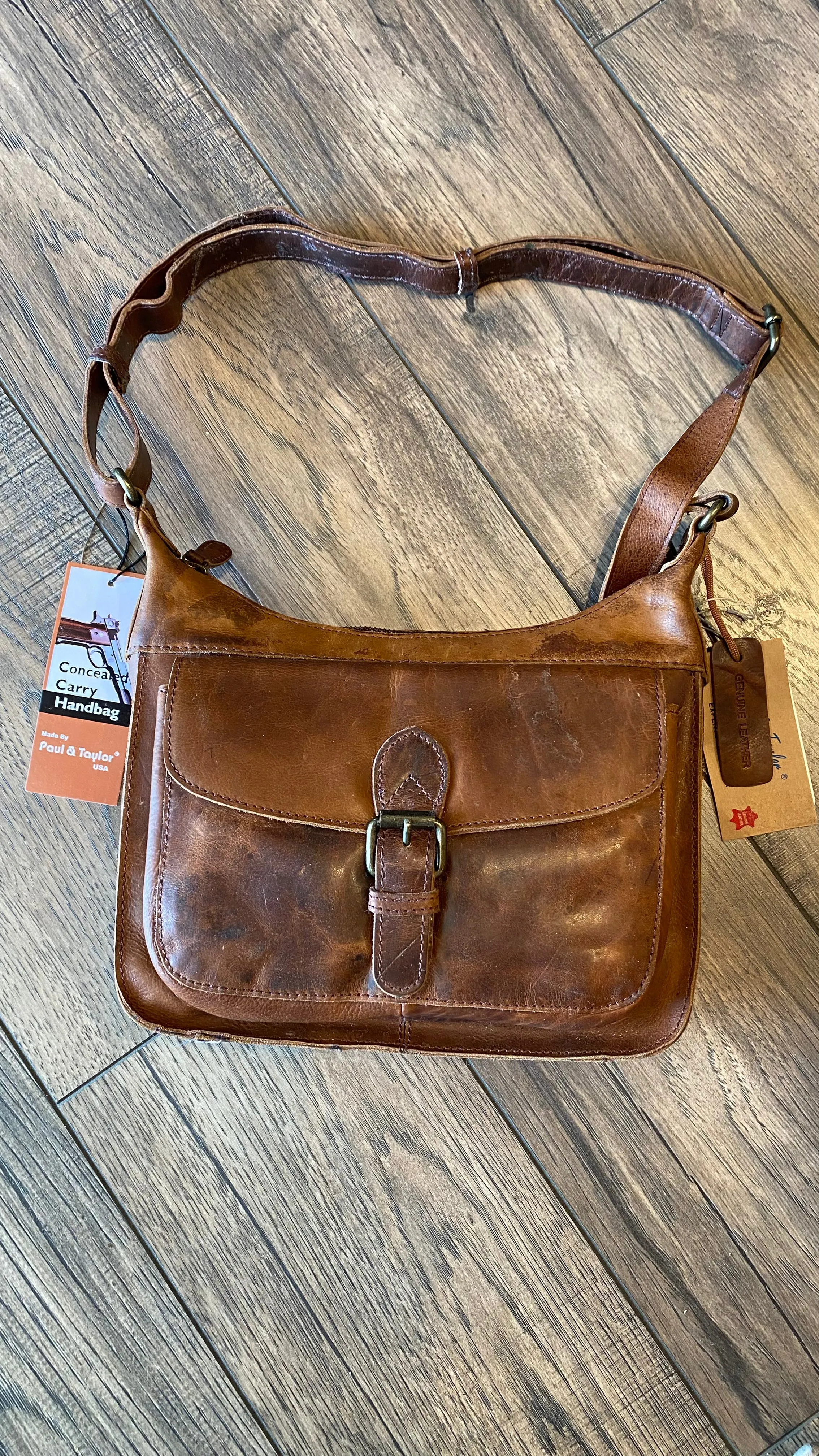 Conceal Carry Leather Handbag