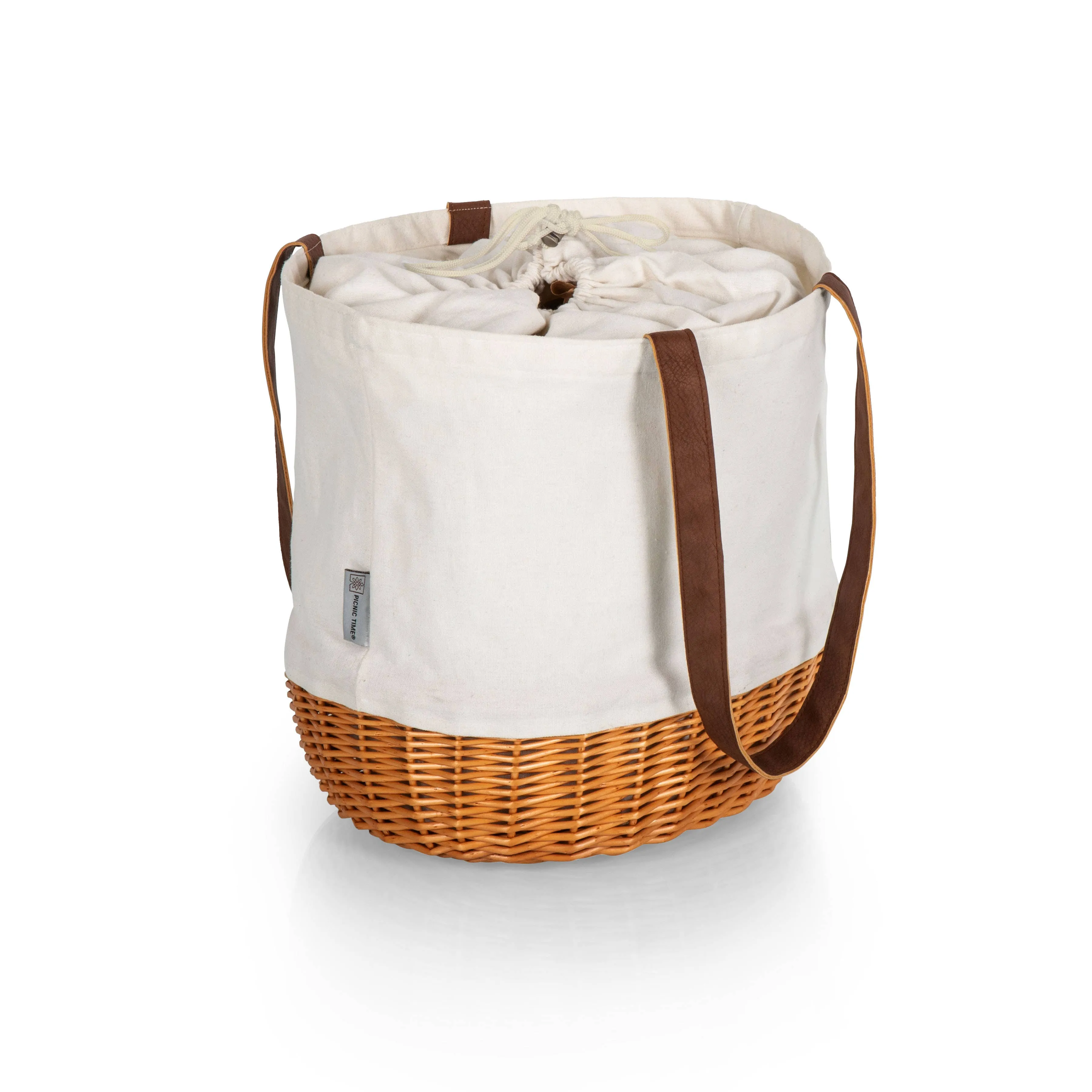 Coronado Canvas and Willow Basket Tote