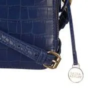 Crocodile Cobalt Square Cross Body Bag