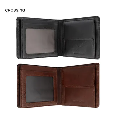 Crossing Antique Bi-fold Leather Wallet With Flap And Coin Pouch