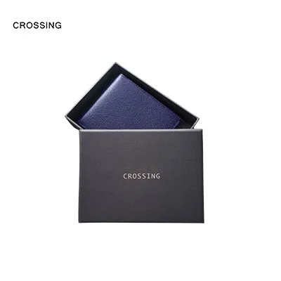 Crossing Elite Leather Card Case With Button Closure RFID