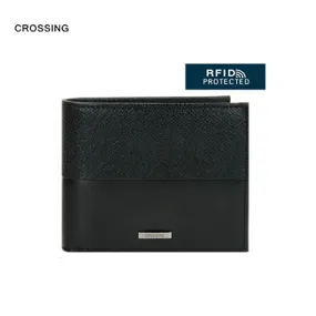 Crossing Infinite Bi-Fold Leather Wallet With Coin Pocket [13 Card Slots] RFID