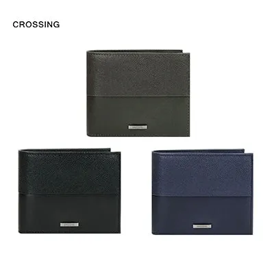 Crossing Infinite Bi-Fold Leather Wallet With Window And Coin Pocket RFID