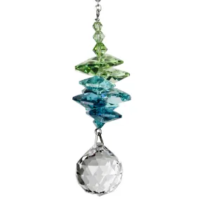 Crystal Sunrise Cascade Suncatcher - Green