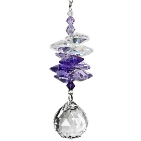 Crystal Sunrise Cascade Suncatcher - Purple