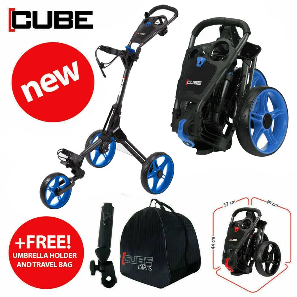 Cube 3.0 3 Wheeled Golf Trolley   Free Gifts