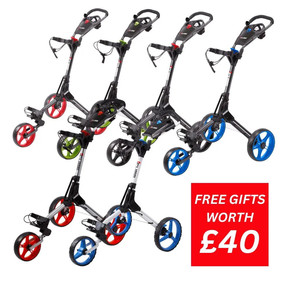 Cube 3.0 3 Wheeled Golf Trolley   Free Gifts