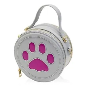 Cute Paw Print and Round Shape Design Tote Bag For Women - Light Gray