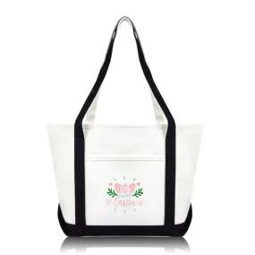 Dalix Happy Easter Tote Bag