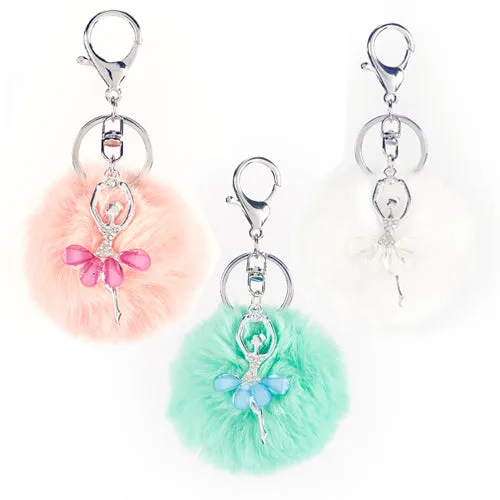 Dasha Designs Ballerina Keychain with Pouf