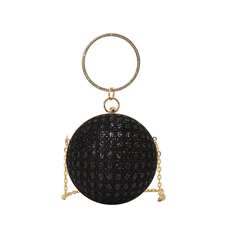 Diamond Round Chain Ball Bag