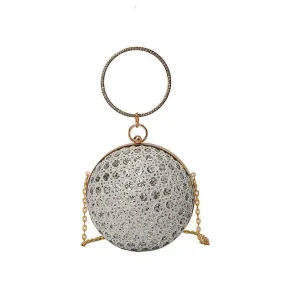 Diamond Round Chain Ball Bag